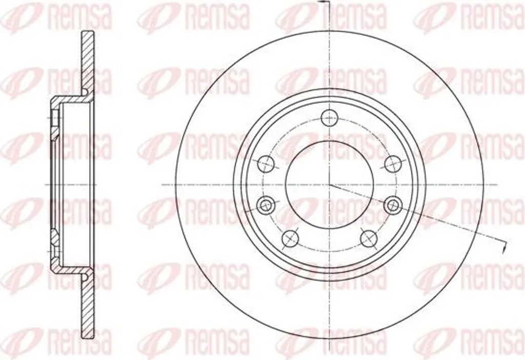 Disque de frein avant pour 308 - Remplacement OE 1610761980 par REMSA