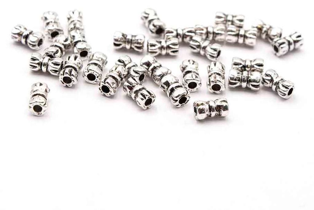 Vintageparts Zwischenperlen klein Schleife Zinklegierung Produktbild 