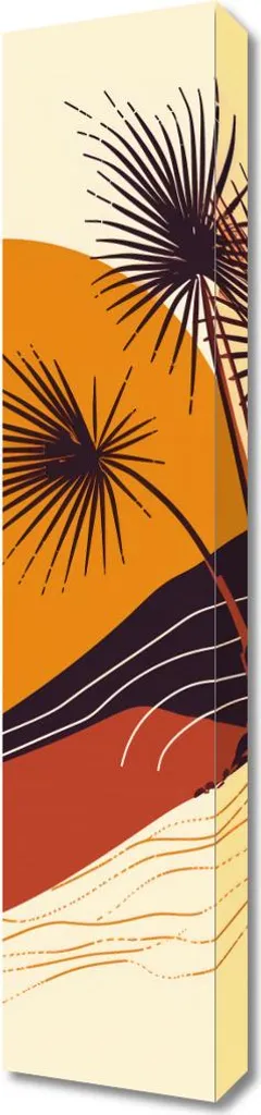 Tableau Horizon Ensoleillé 20x90 cm - Décoration Murale Format Bandeau