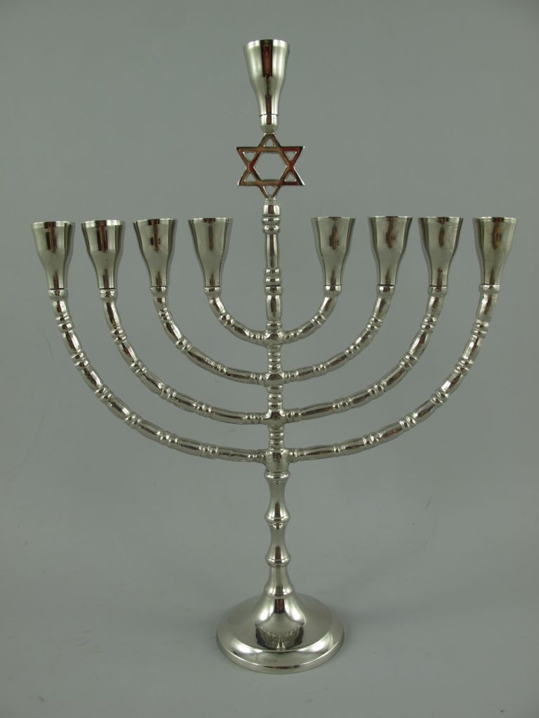 Davidleuchter Menora Messing Jüdisch Menorah Antik Kerzenleuchter Kerzenständer