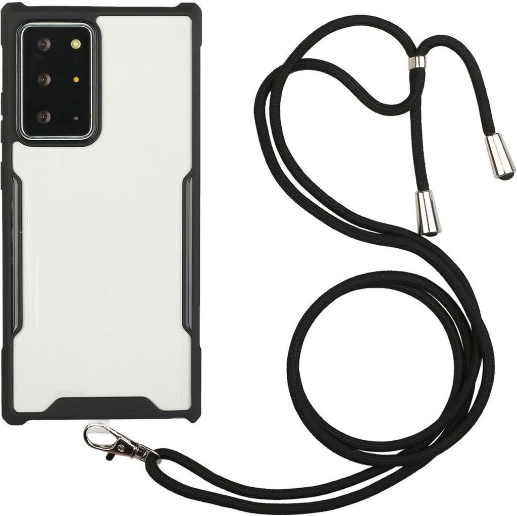 König Design Hülle kompatibel mit Samsung Galaxy S21 Ultra Kunststoff Handykette Cover - Case Handyhülle Schwarz