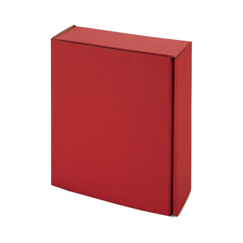 5 x Geschenkbox für Delikatessen aus Recyclingkarton - Rubin Rot