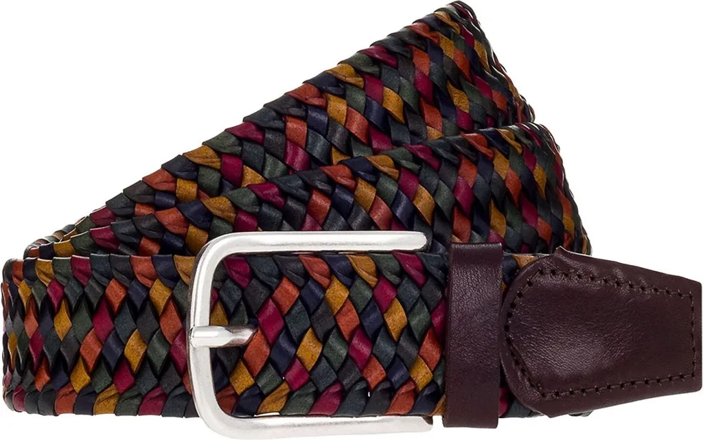 Cintura Vanzetti Uomo Pelle Intrecciata Multicolor 35 mm W105 Casual