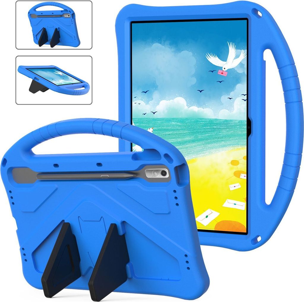 Kinder Hülle für Lenovo Tab P11 2nd Gen 11.5" TB350FU/TB350XU 2023, Eva Leichte Stoßfeste Ständer, Kids Griff Schutzhülle Blau
