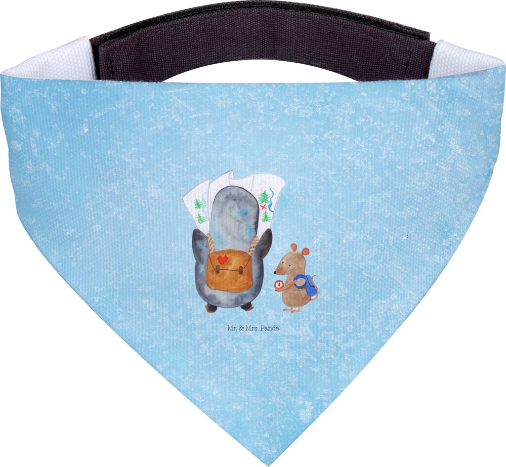 Mr. & Mrs. Panda Hunde Halstuch Pinguin & Maus Wanderer - Eisblau - Geschenk, Wandern, Hundehalstuch, Wanderlust, Hund, Hunde-Bandana, Für, Ausflug