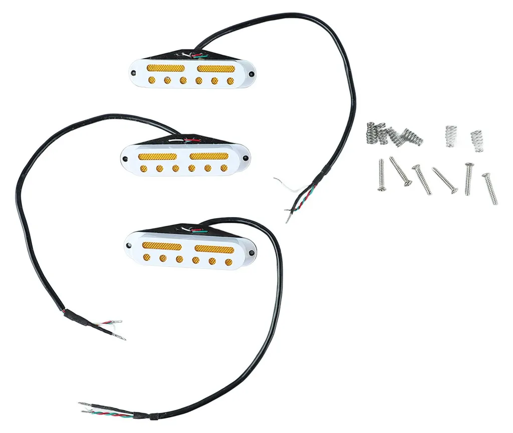 Éliminez les Parasites : Lot 3 Micros Simple Bobinage Blanc pour Guitare