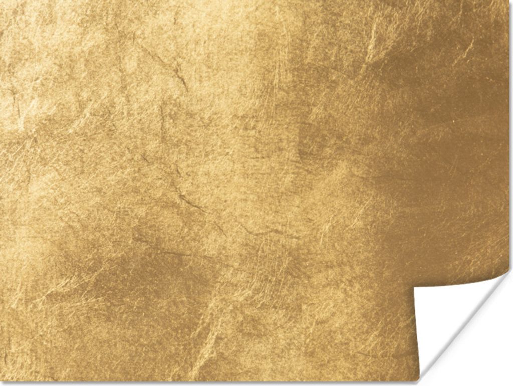 MuchoWow Poster Licht fällt auf eine goldene Wand 160x120 cm