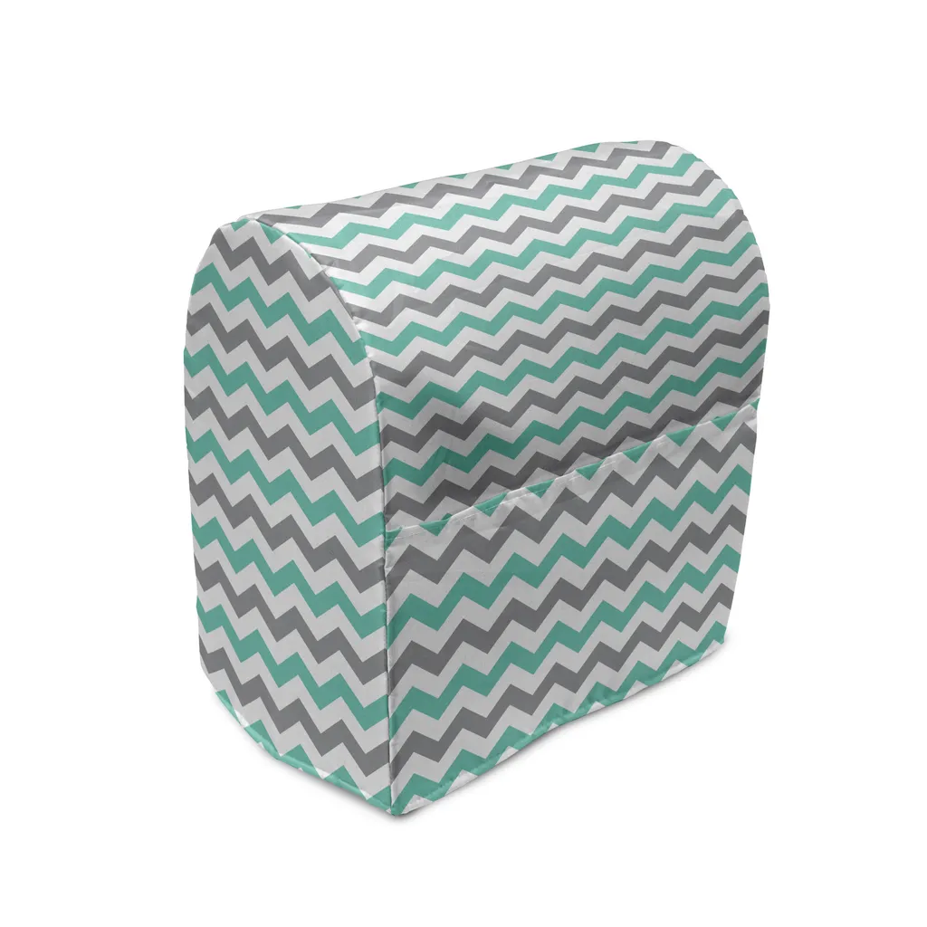 Custodia Elettrodomestici ABAKUHAUS Zigzag Grigio 36x39x24cm con Tasche