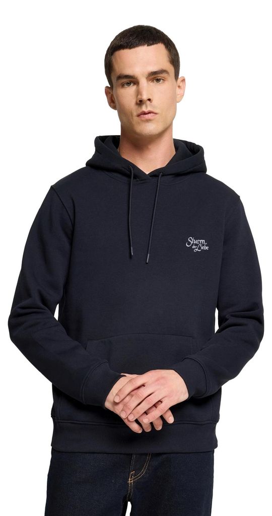 Spreadshirt Sturm der Liebe Offizielles Logo Gestickt Herren Premium Hoodie, L, Navy