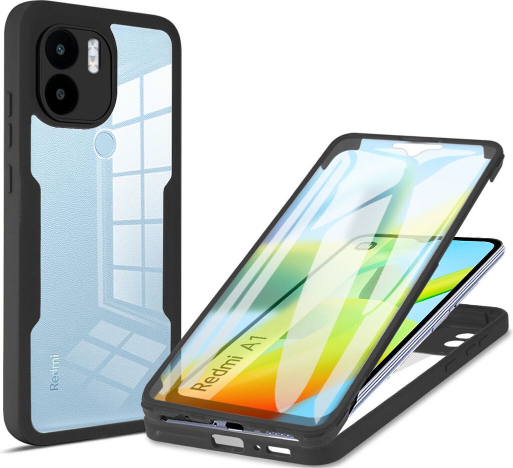 A phone case is shown, with one case displayed on the left and another case with a phone inside shown on the right.