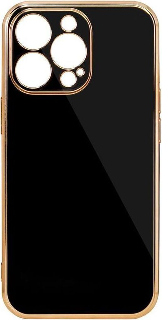 Lighting Color Case für Xiaomi Redmi Note 11 Gel Cover mit Goldrahmen schwarz