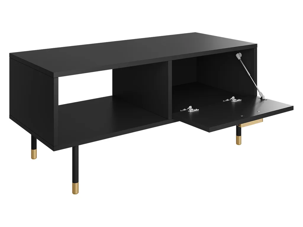 Table basse RALLS noir mat sur pieds – Acier durable et style épuré - 2