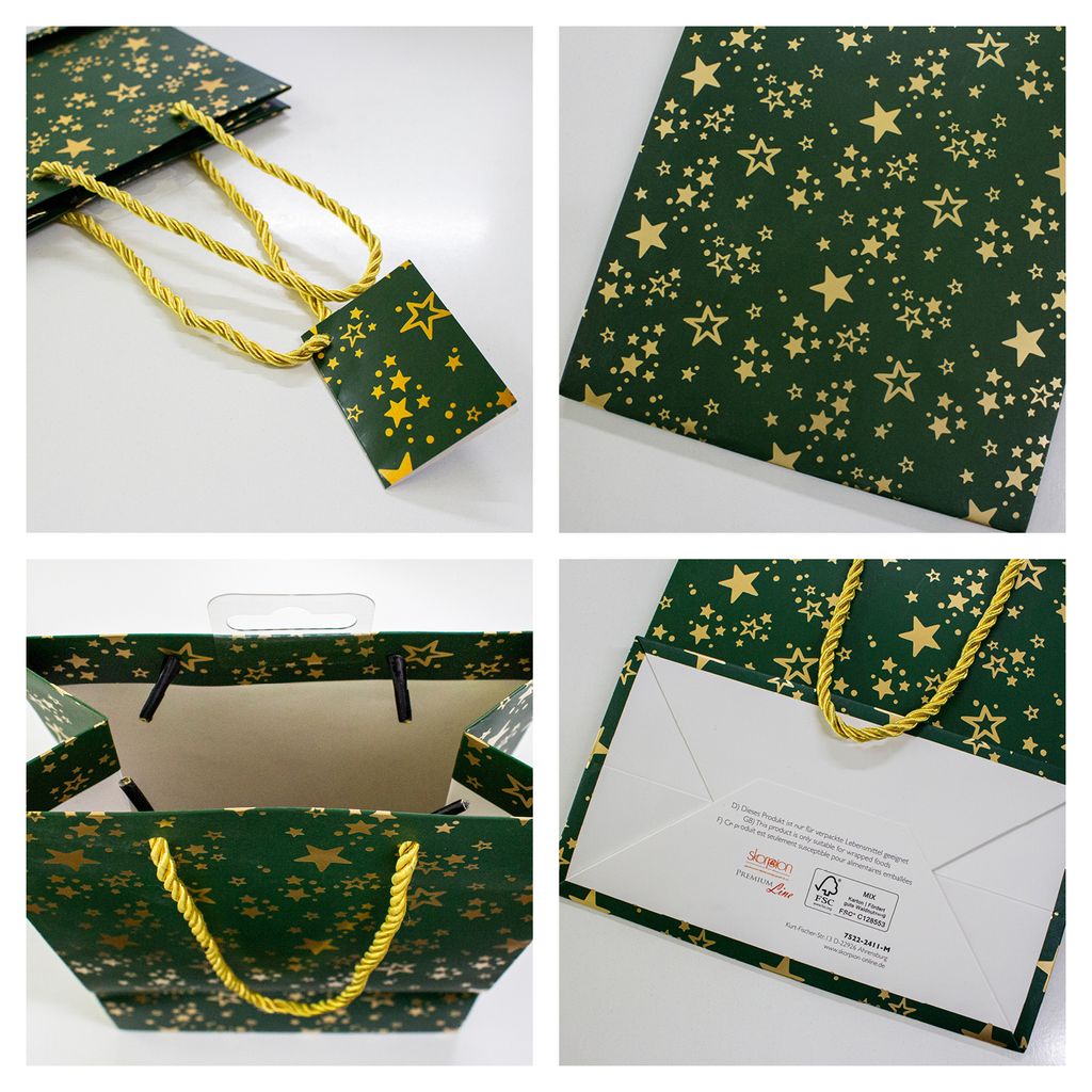PremiumLine Geschenktaschen Weihnachten 6 Stück XXL Produktbild 4