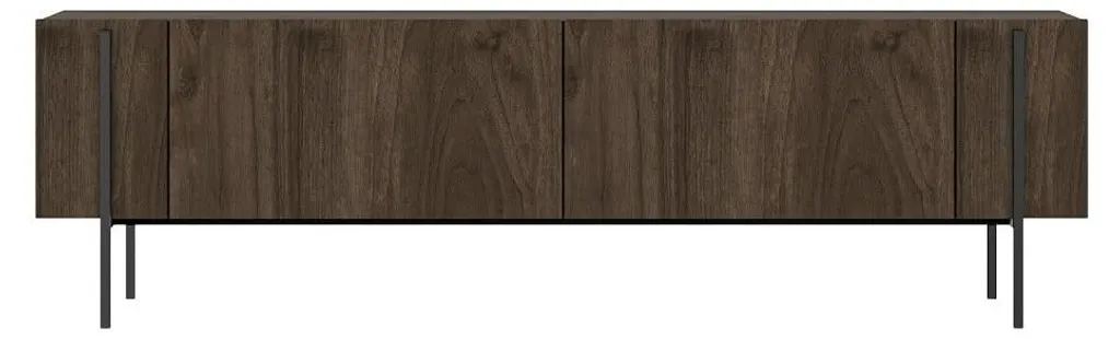 Meuble TV bois et métal 160 cm HERMIONE : style industriel et robuste