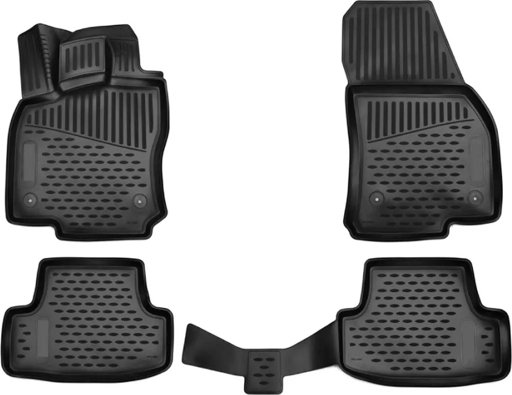 Set 4 Tappetini 3D per VW T-Roc 2017-2025 in TPE Nero - Protezione Totale