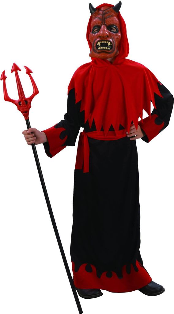 Düsterer Teufel Kinderkostüm rot-schwarz - 134/140 (10-12 Produktbild 