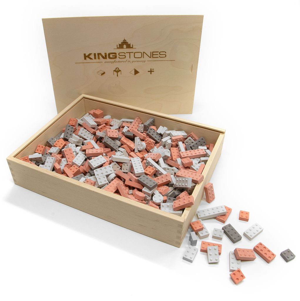 KINGSTONES Basiskasten XL - Steinbaukasten aus Marmormehl Produktbild 