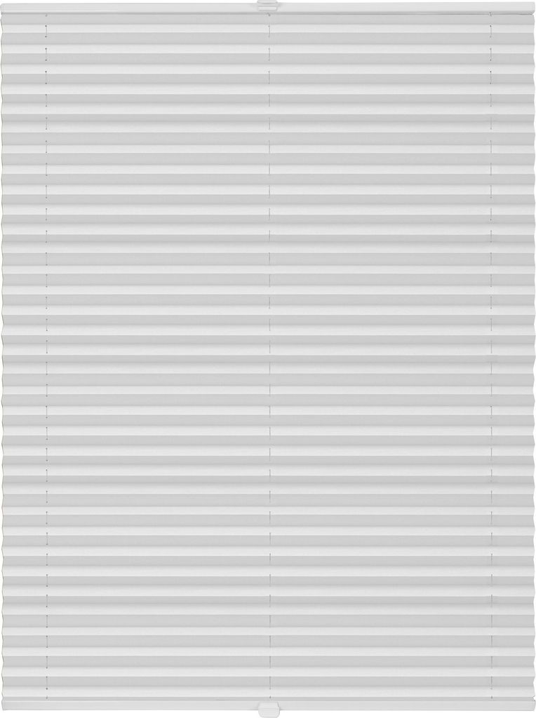 Plissee auf Maß Klemmfix ohne Bohren Farbe: Weiß, Größe: B): 121-130 cm, H): 201-250 cm