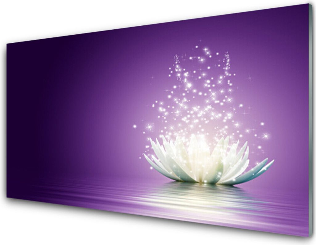 Acrylglasbilder 100x50 Wandbild Druck Lotos Pflanzen
