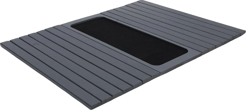 Plateau d'accoudoir de canapé en silicone gris clair antidérapant 30cm