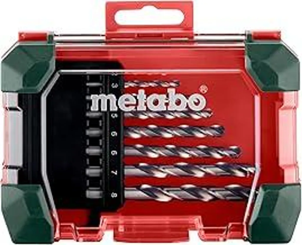 Set di punte Metabo HSS-G SP – 626695000 – Per la lavorazione versatile di acciaio, metallo e plastica – 8 pezzi