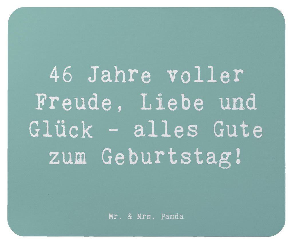 Mr. & Mrs. Panda Mousepad Spruch 46. Geburtstag - Meeresbrise - Geschenk, laptop, Happy Birthday, Mauspad, alles Gute zum, Jubiläum, liebevolle Ge...