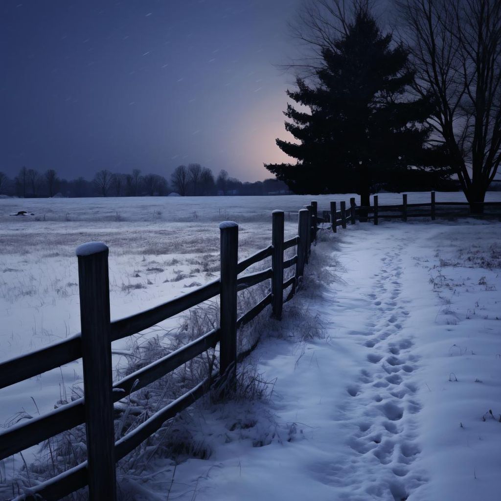 Plakat 20x20cm Ruhiges Licht des Winters