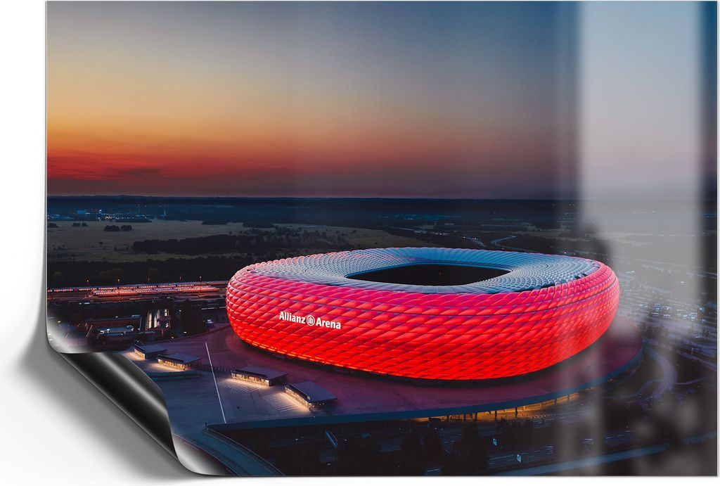 DEQORI Magnetmatte Universal 59x42 cm (A2) 'Allianz Arena, München' Magnetfolie Kalender Planer