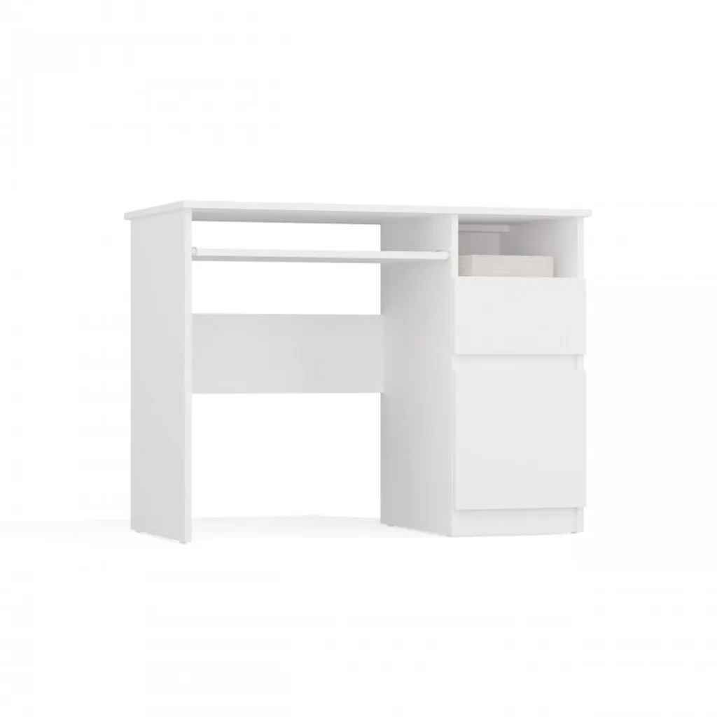 Table blanche OZARK version droite avec finition mate et structure renforcée - 8