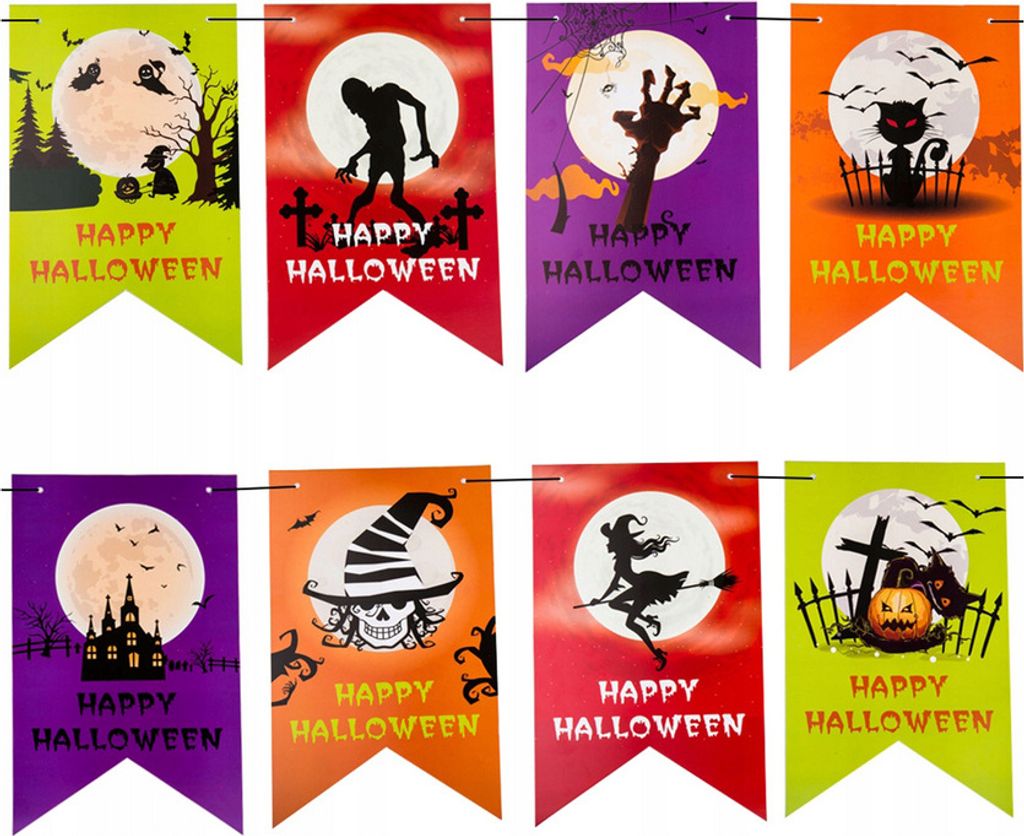 Papiergirlande Halloween Hexe Happy Halloween Party Dekoration