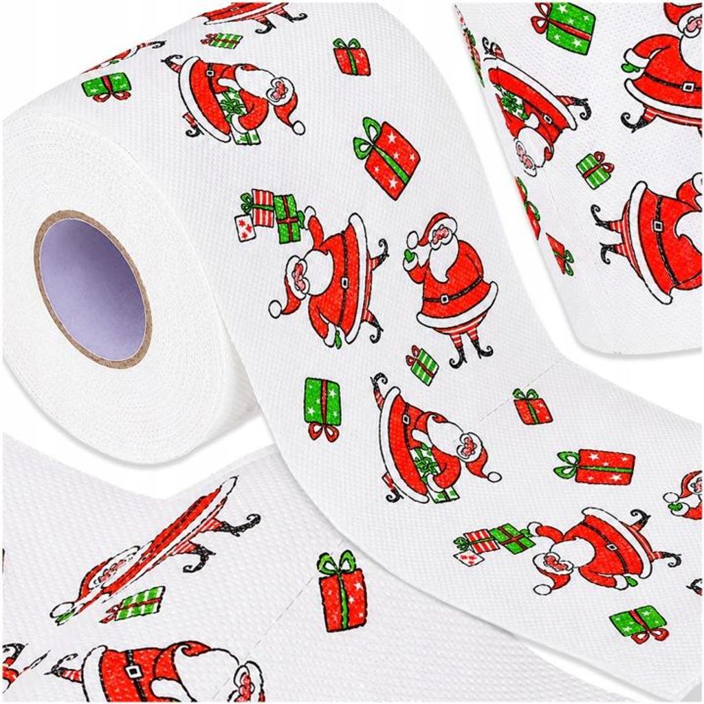 Weihnachts-Toilettenpapier mit Weihnachtsmann-Motiv 100 Produktbild 