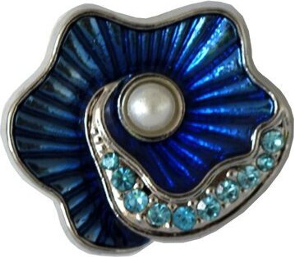 Chunk Beads mit Emailie "Mideè - blue"