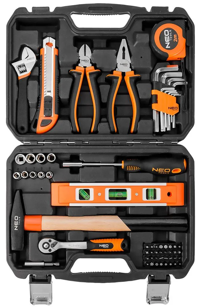 NEO TOOLS Jeu de 60 outils de bricolage complet avec coffret robuste - 5