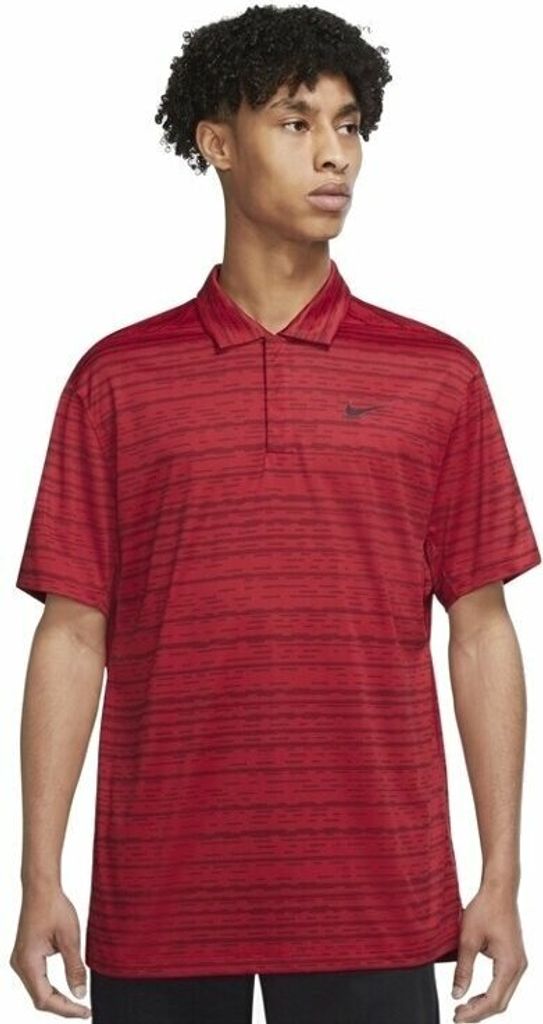 Nike Dri-Fit Tiger Woods Advantage Stripe Red/Black/Black S Polo-Shirt