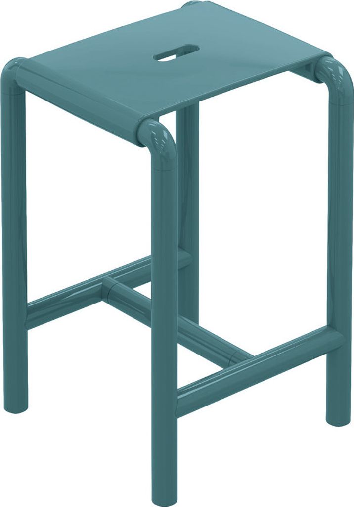 HEWI Duschhocker, Polyamid, hochglänzend, in HEWI Farbe 55 (Aquablau)