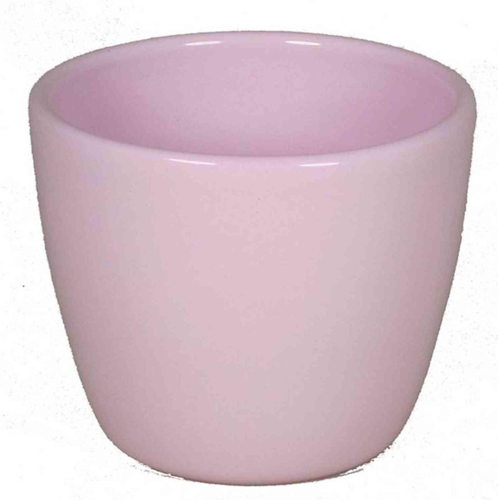 INNA-Glas Keramik Pflanztopf, Ø7,5cm, 6cm, zartrosa - Übertopf/Blumentopf