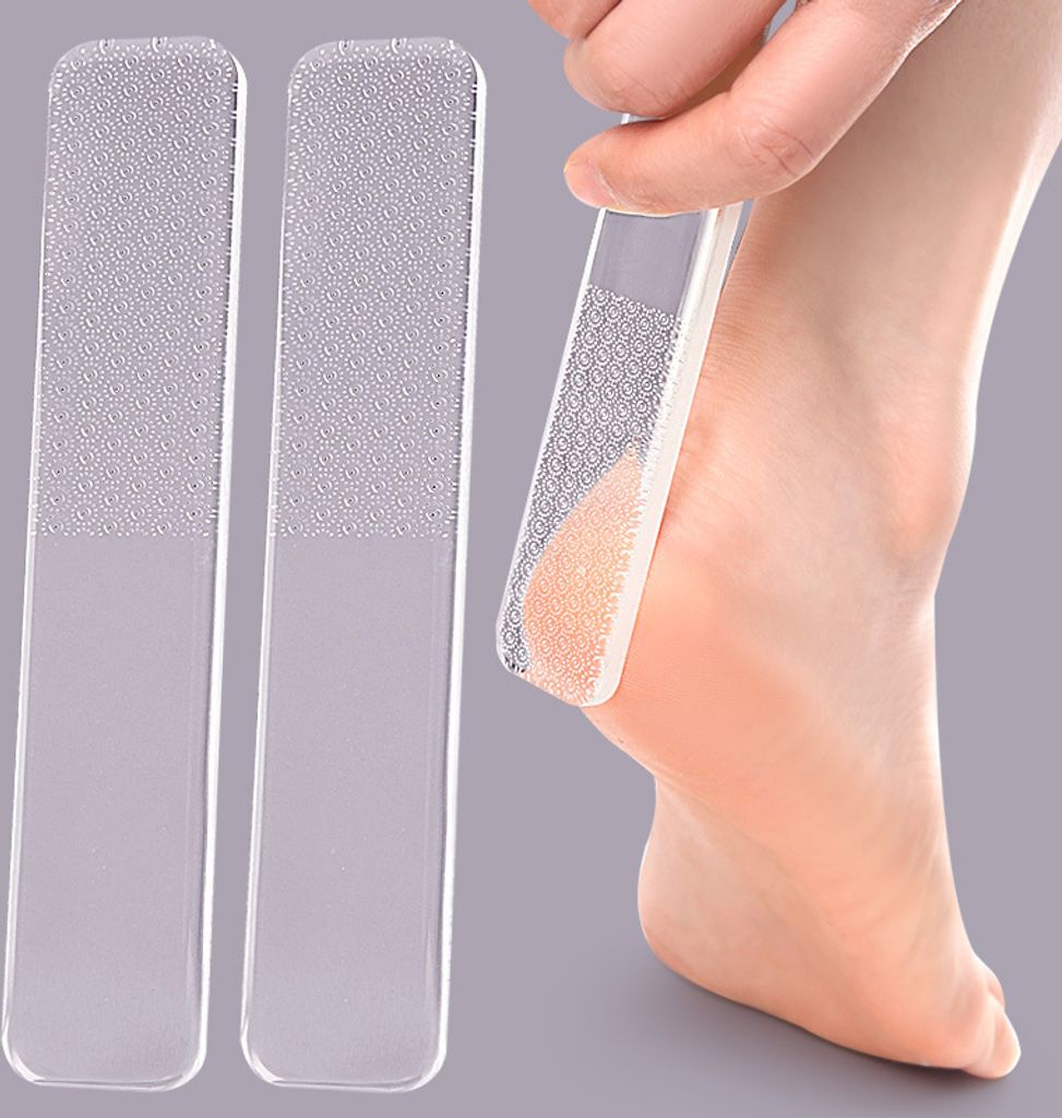 INF Nano Glas Nagelfeile - Transparentes Epoxidharz (Halbmond)