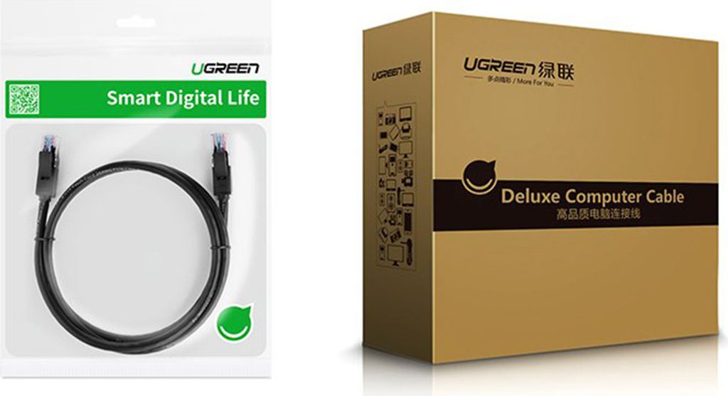 Ugreen 20164 cavo di rete nero 10 m Cat6 U/UTP (UTP) Immagine del prodotto 