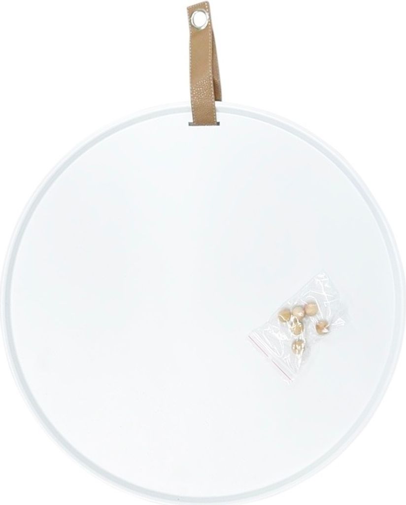 Present Time Magnettafel „Perky“ – Weiß, Mit 6 Magneten, Schlichtes Memoboard