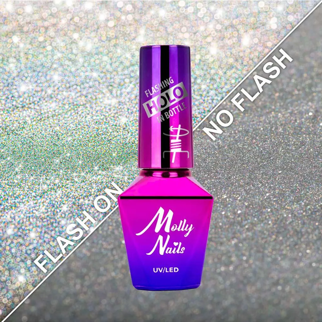 Vernis semi-permanent holographique Molly Nails Flashing Holo