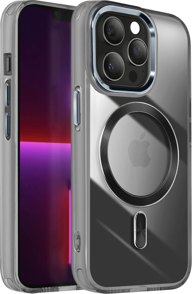 Avizar, MagSafe Hülle für Apple iPhone 13 Pro Cristal Color, Schwarz