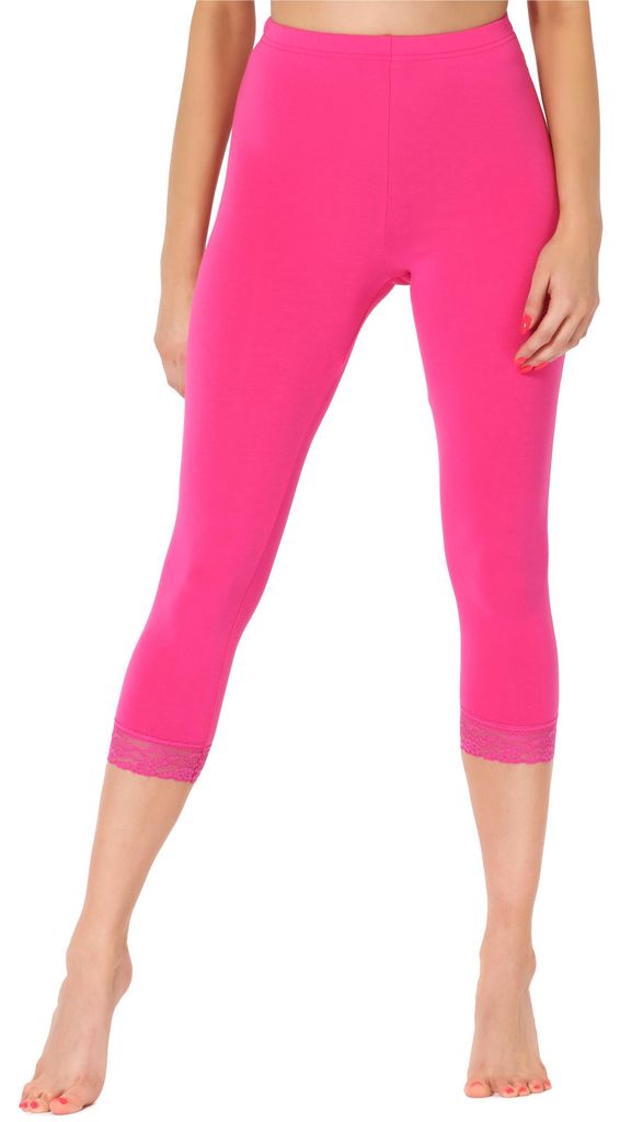 Merry Style Damen 3/4 Leggings MS10-290(Rosa, XL) Produktbild 
