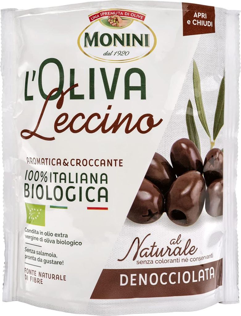 Monini Leccino  Oliven Rot Entsteint al Natural Italia 150g Produktbild 
