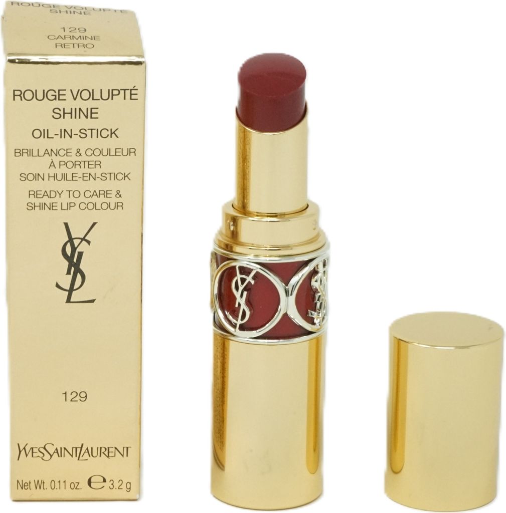 Yves Saint Laurent Rouge Volupté Shine Oil-in-Stick Lippenstift 3,2g Carmine Retro 129