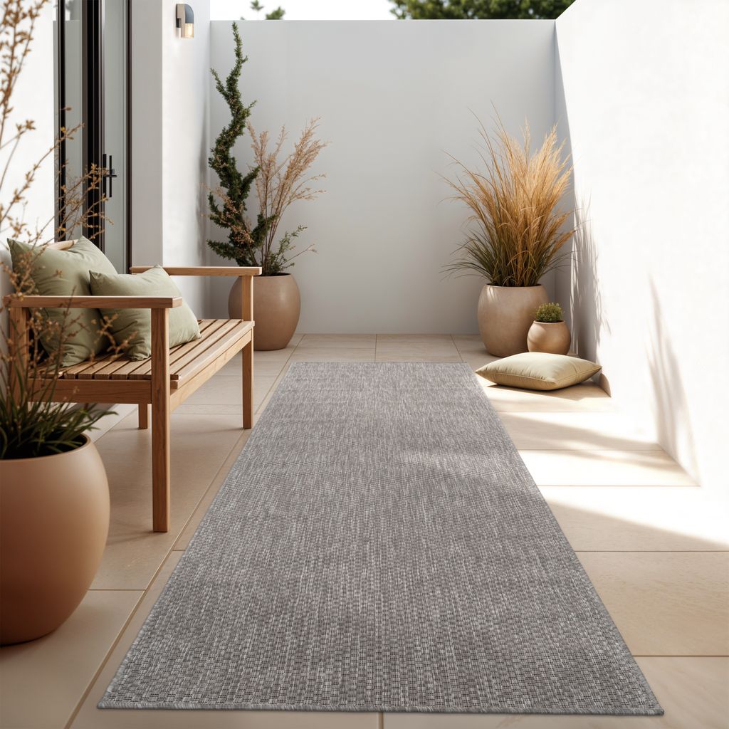 In- & Outdoor Teppich Flachgewebe einfarbig modern Produktbild 