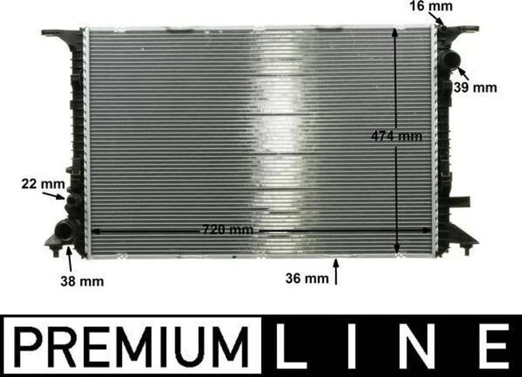 Radiateur de refroidissement Vw A8 4.2 FSI TDI 2009- moteur essence diesel