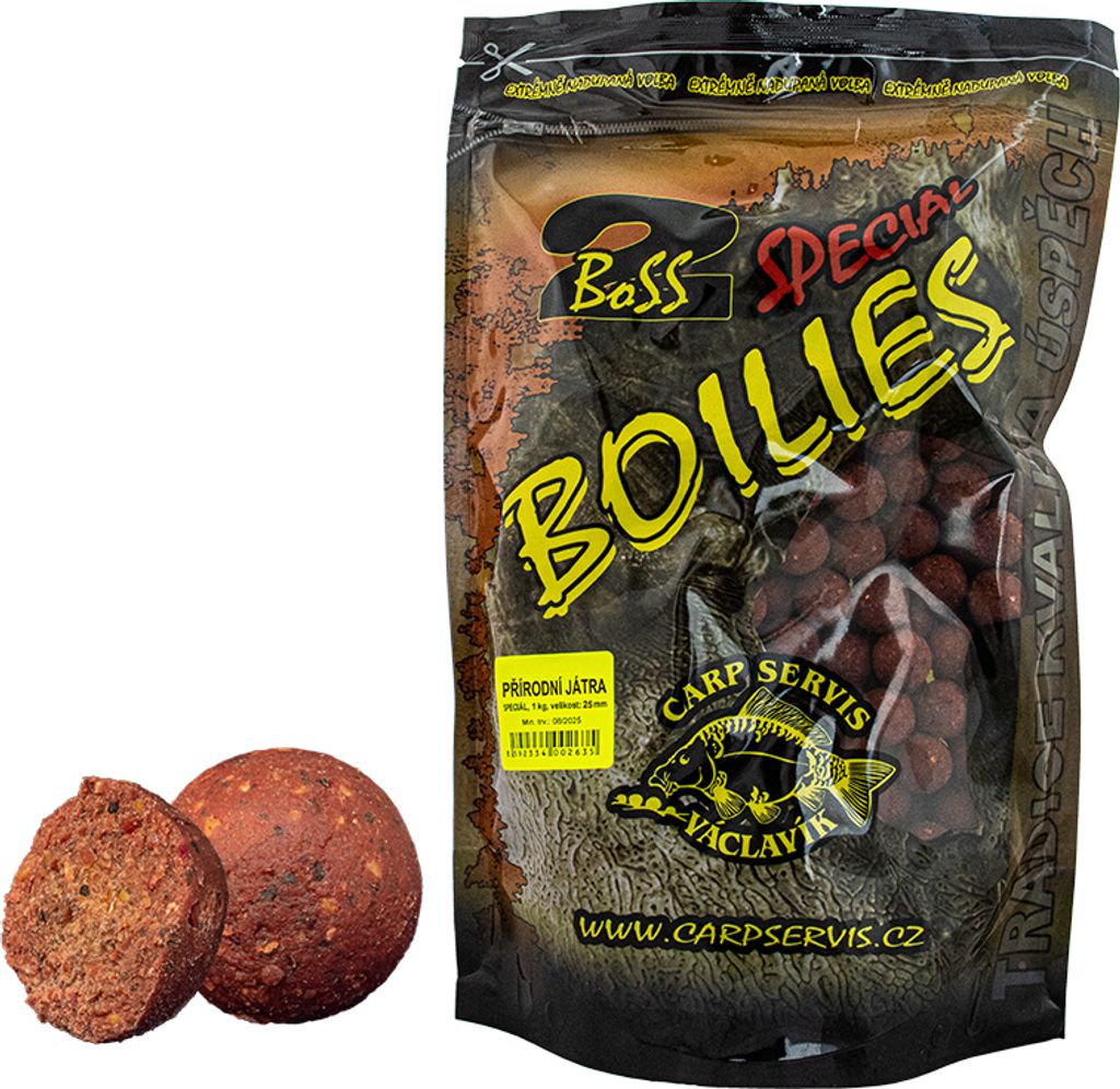 Karpfen Servis Václavík boilies Boss2 Spezial Natur Leber 25mm 1kg