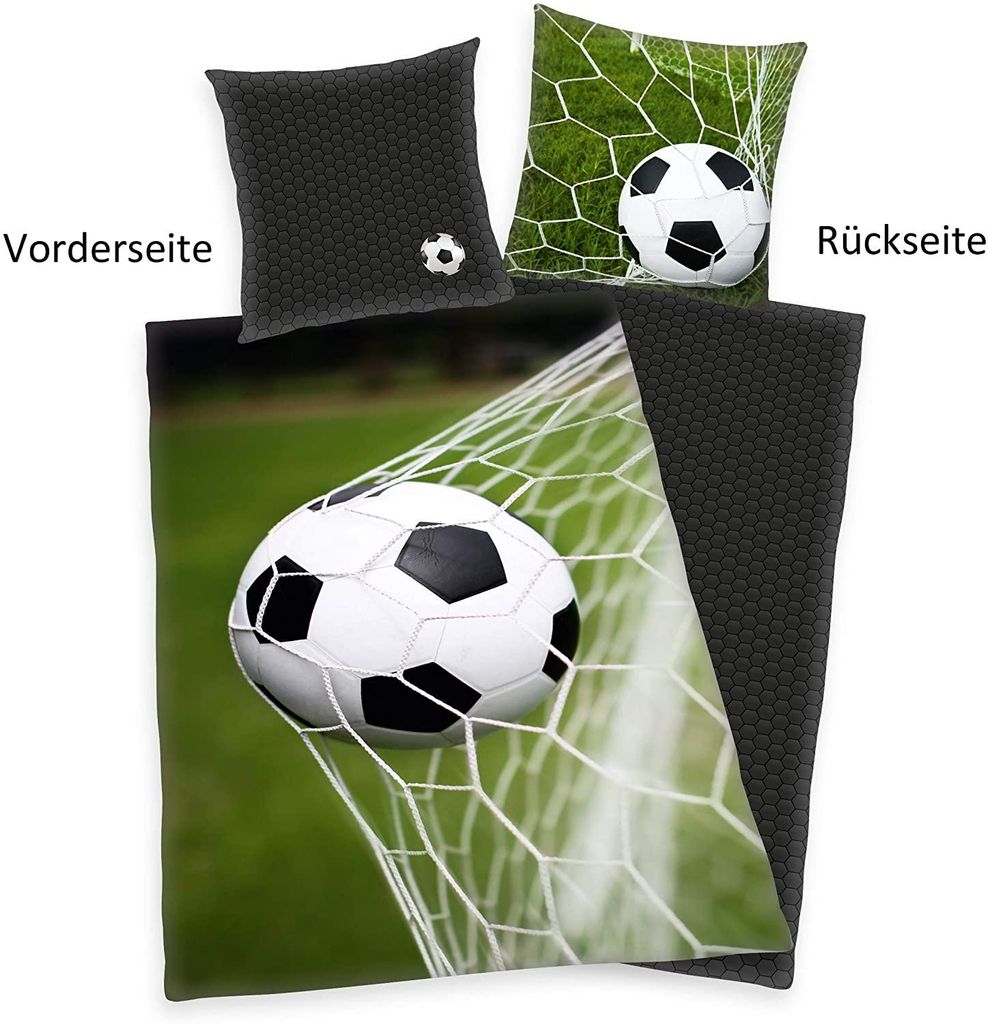 HERDING Young Collection Bettwäsche-Set 'Fußball Tor' - Produktbild 