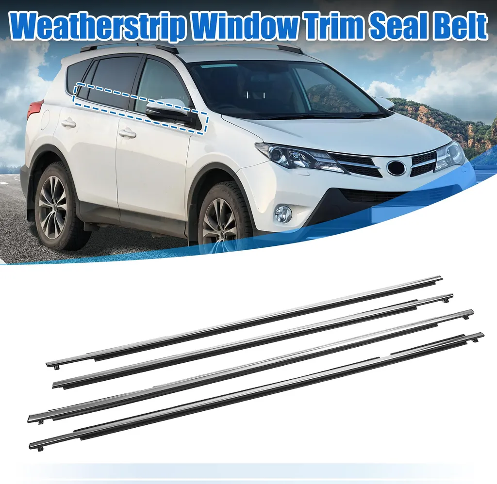 Joint Étanchéité de Vitre Extérieur pour Toyota RAV4 75710-0R040 4 Pièces