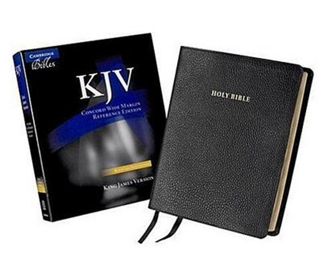 KJV Concord Wide Margin Reference Bible, Black Calfsplit Leather KJ764:XM